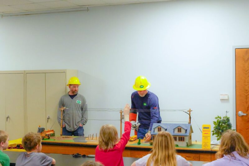 UPPCO representatives give a classroom presentation