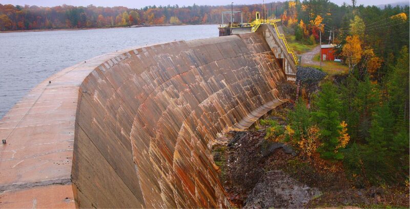 Hoist Hydroelectric Dam was built in 1916 and has a 3,400 KW capacity