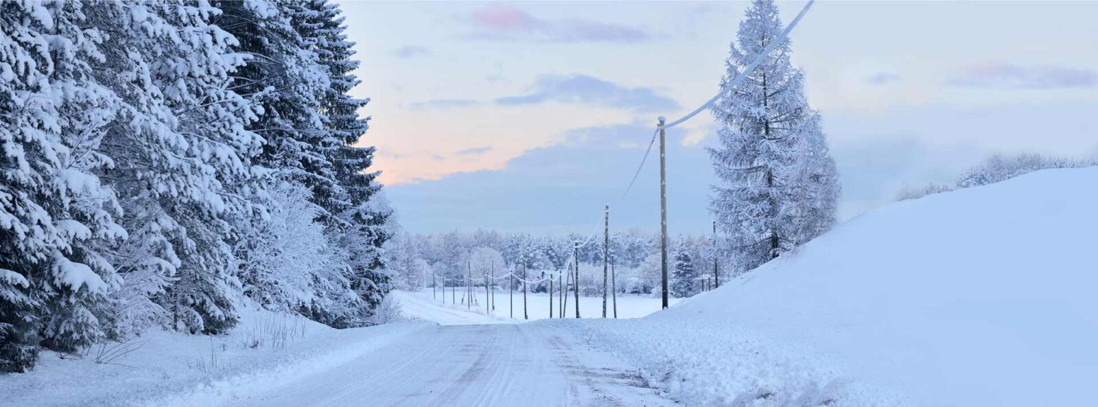snowy road