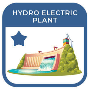 Hydroelectric Plant (blue star)