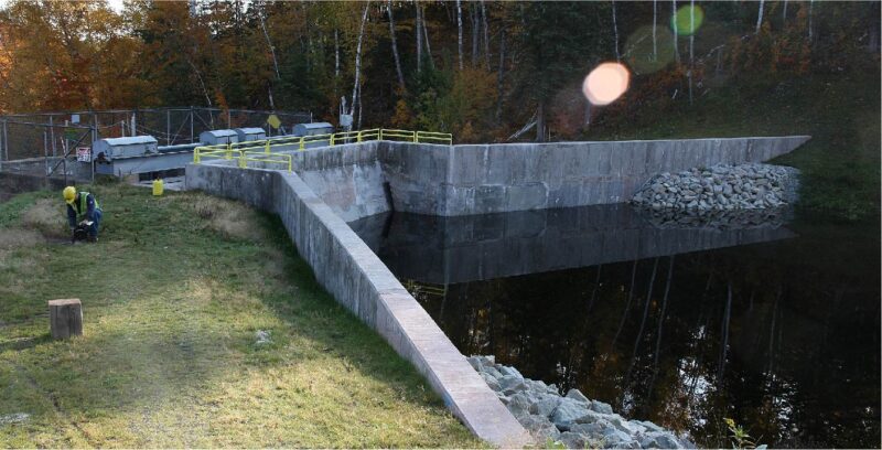 Prickett Hydroelectric Dam was built in 1931 and has a 2,000 KW capacity