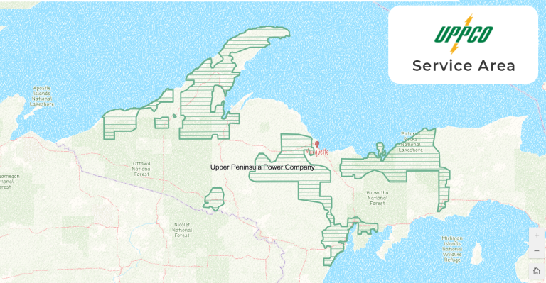 UPPCO service area map
